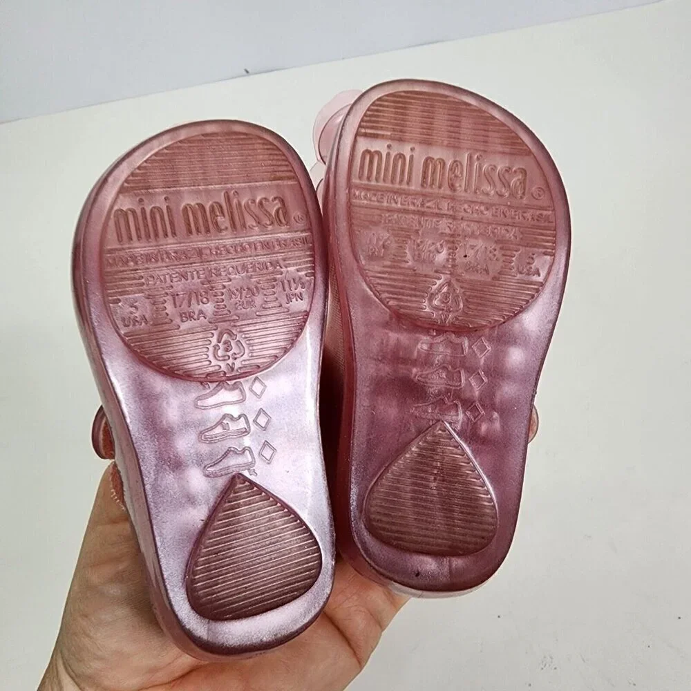 Mini Melissa Kids' Mini Ultragirl‎ Chic mary jane Flower Pink Toddler Size 5